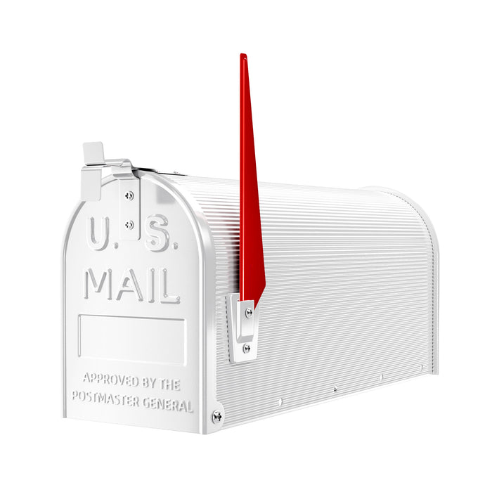 Cassetta postale americana in acciaio zincato bianco con materiale di montaggio