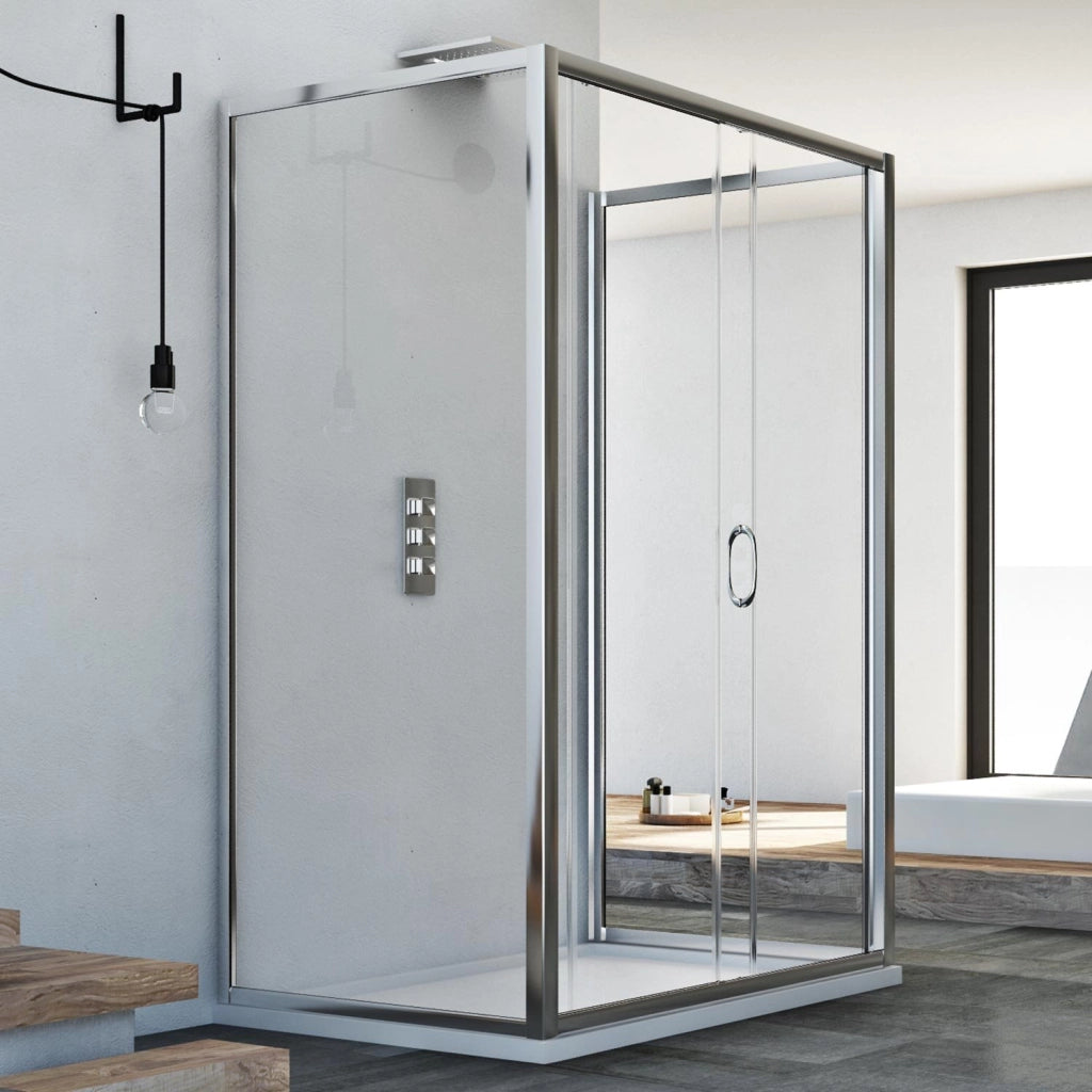Box Doccia 3 lati 70x110x70 CM H185 trasparente mod. Replay Trio 1 Anta