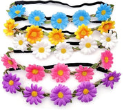 Set di 5 fascette per bambine con fiori artificiali, ideale per matrimoni e feste, colori misti