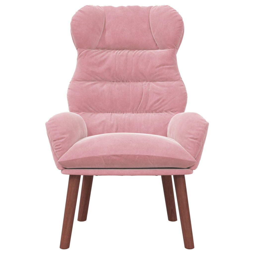 Poltrona Rilassante in Velluto Rosa