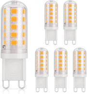 Lampada LED G9 3,5W, equivalente a una lampada alogena 30W, luce calda 3000K 380LM, non dimmerabile, standard di risparmio energetico G9, confezione da 6 pezzi.