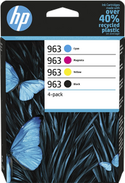 HP Confezione da 4 cartucce di inchiostro nero, ciano, magenta, giallo originali 963