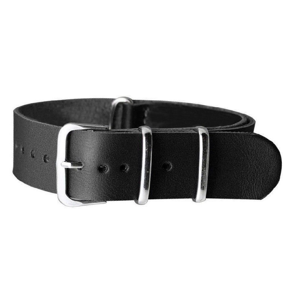 Trade Shop - Cinturino In Pelle Universale Ricambio Orologio Larghezza 20mm Nero -