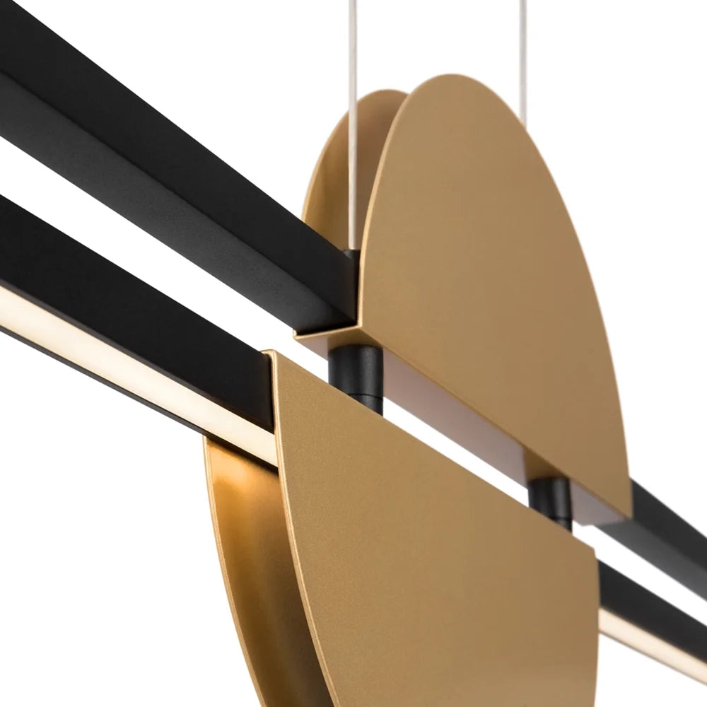Maytoni Lampadario moderno Skyline 2 luci LED integrato nero metallo