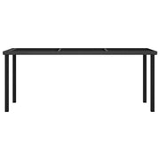 Tavolo da Pranzo da Giardino Nero 180x70x73 cm in Polyrattan 315116