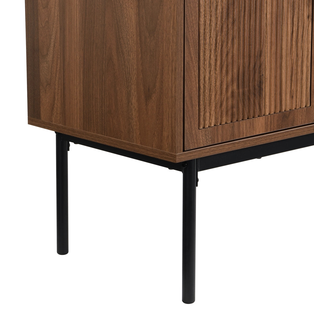 Sideboard 140x40x80 cm con 4 ante e ampio spazio; MDF; naturale