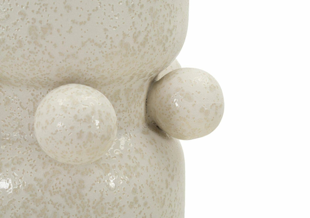 Oggettistica Tom, Complemento d'arredo, Articolo decorativo, Accessorio d'arredo, Crema, 16x16 h28 cm