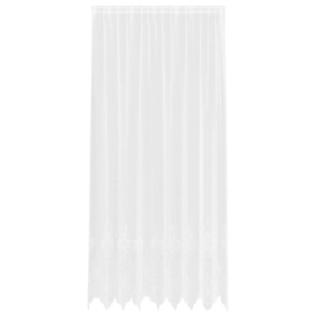 Tenda in Pizzo con tende Bianco 280 x 200 cm Poliestere 4107772