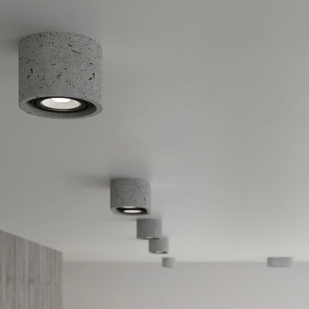 Spot soffitto Pure Lume PRIMO 2xGU10 in cemento grigio
