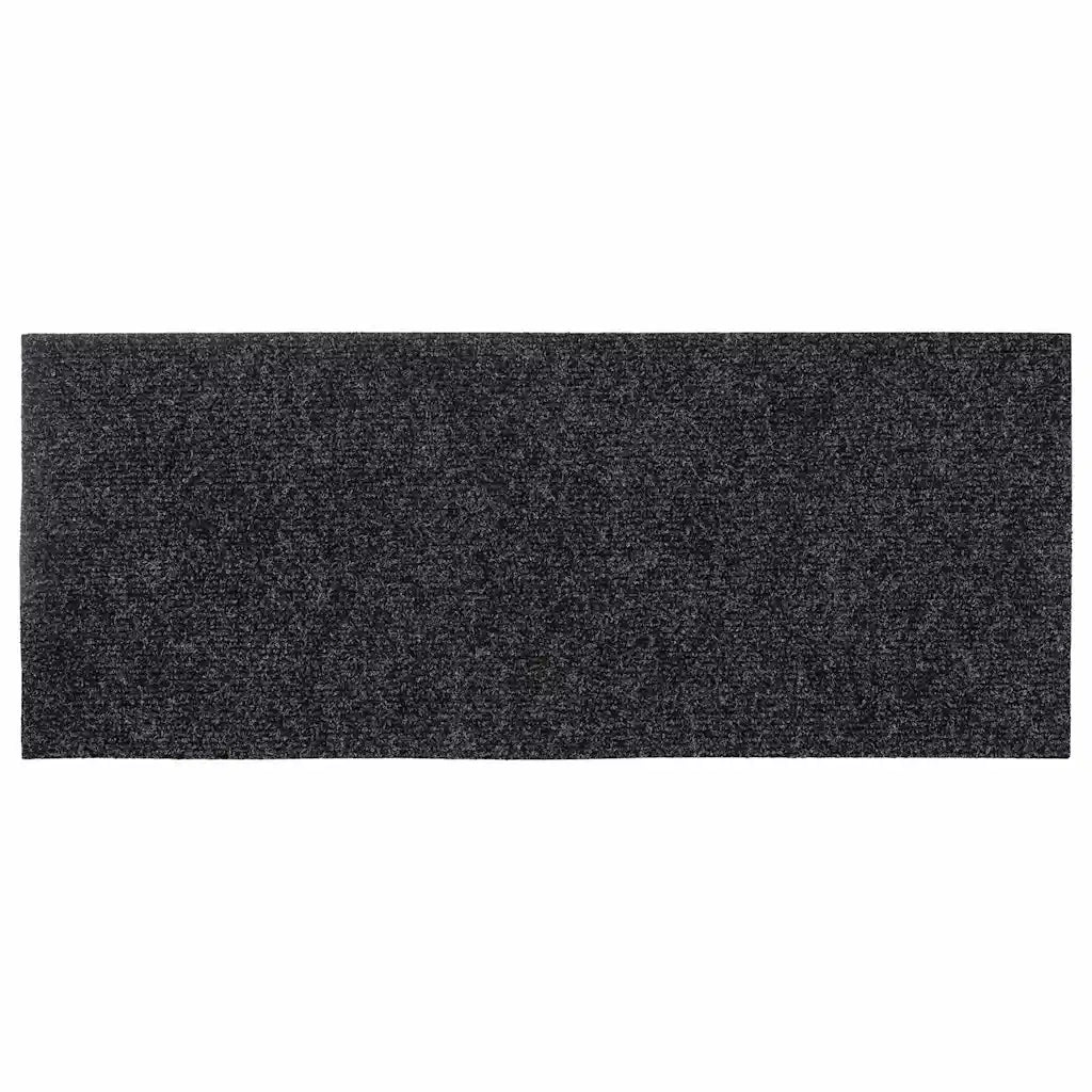 Tappetini per scale autoadesivi 30 pz 60x25 cm Grigio Scuro rettangolari 3365704