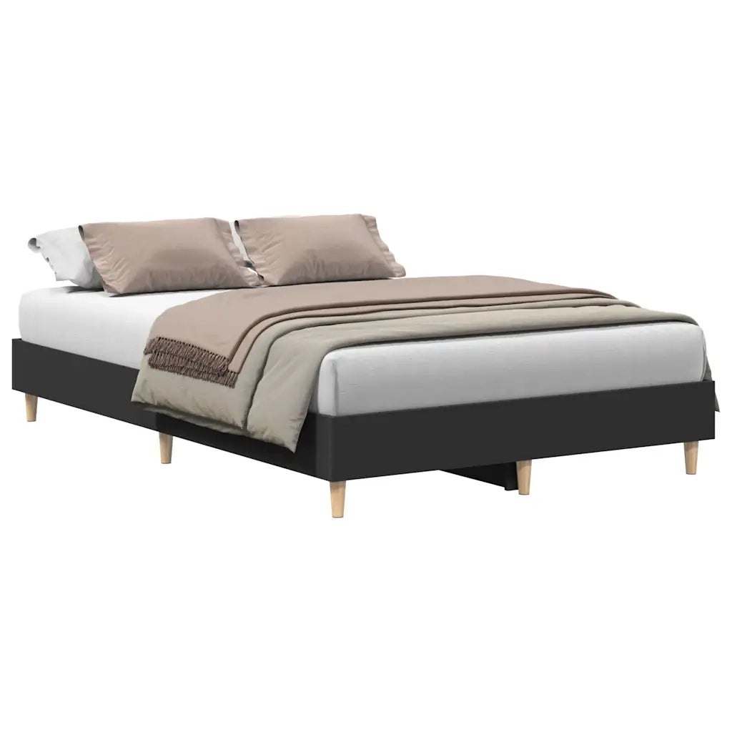 Giroletto senza Materasso Nero 135x190 cm in Legno Multistrato 861067