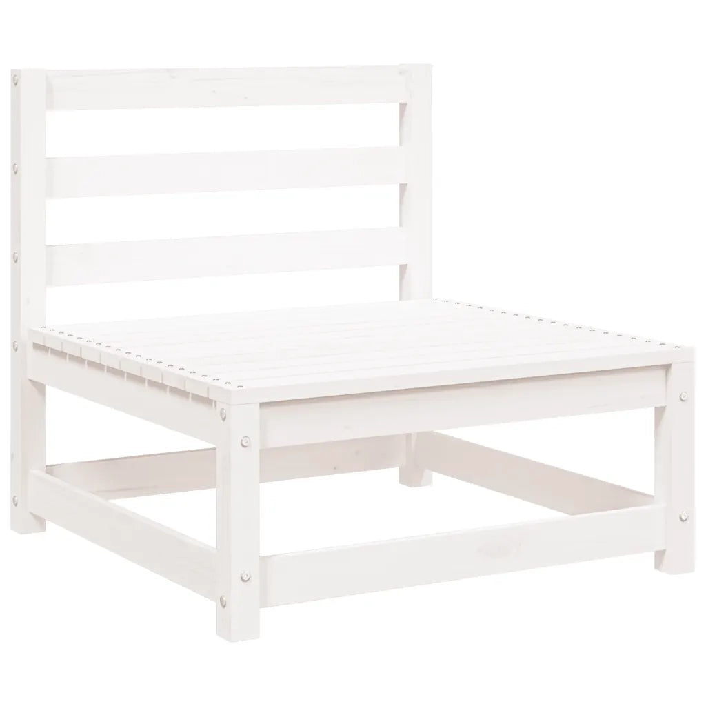 Divano Giardino Senza Braccioli Bianco 70x70x67cm Massello Pino 837915