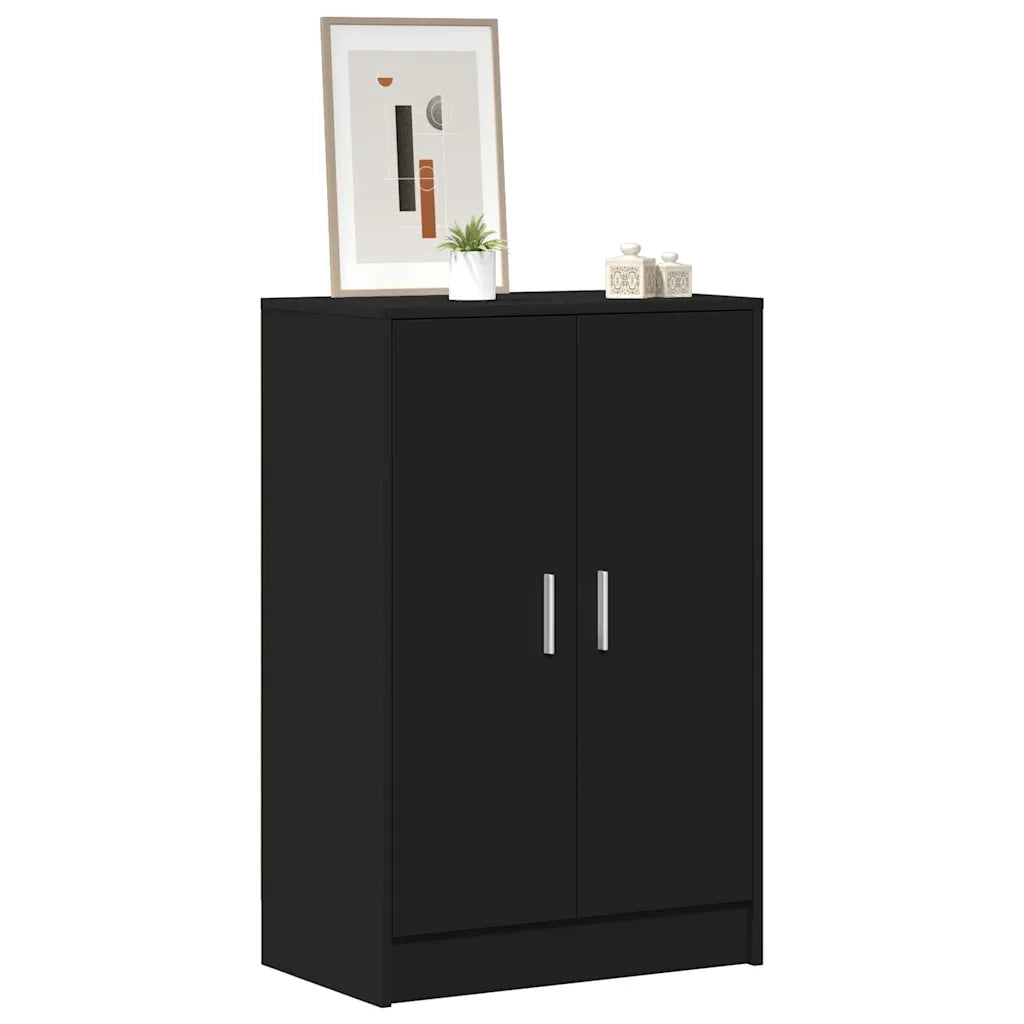 Scarpiera Nera 60x35x92 cm in Truciolato cod mxl 51344