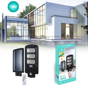 Trade Shop - Lampione Stradale Led Pannello Ricaricabile Luce Solare 150w Telecomando Led-8511 -