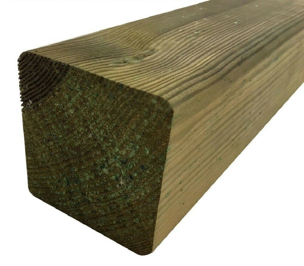 10 PZ. PALO PALI QUADRO IN LEGNO DI PINO IMPREGNATO CM.9X9X300