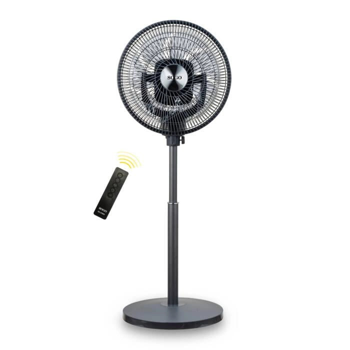 Ventilatore a piantana 40 cm con oscillazione 3D, 6 velocità, timer 7.5 ore, telecomando, funzione aromaterapia - SOGO