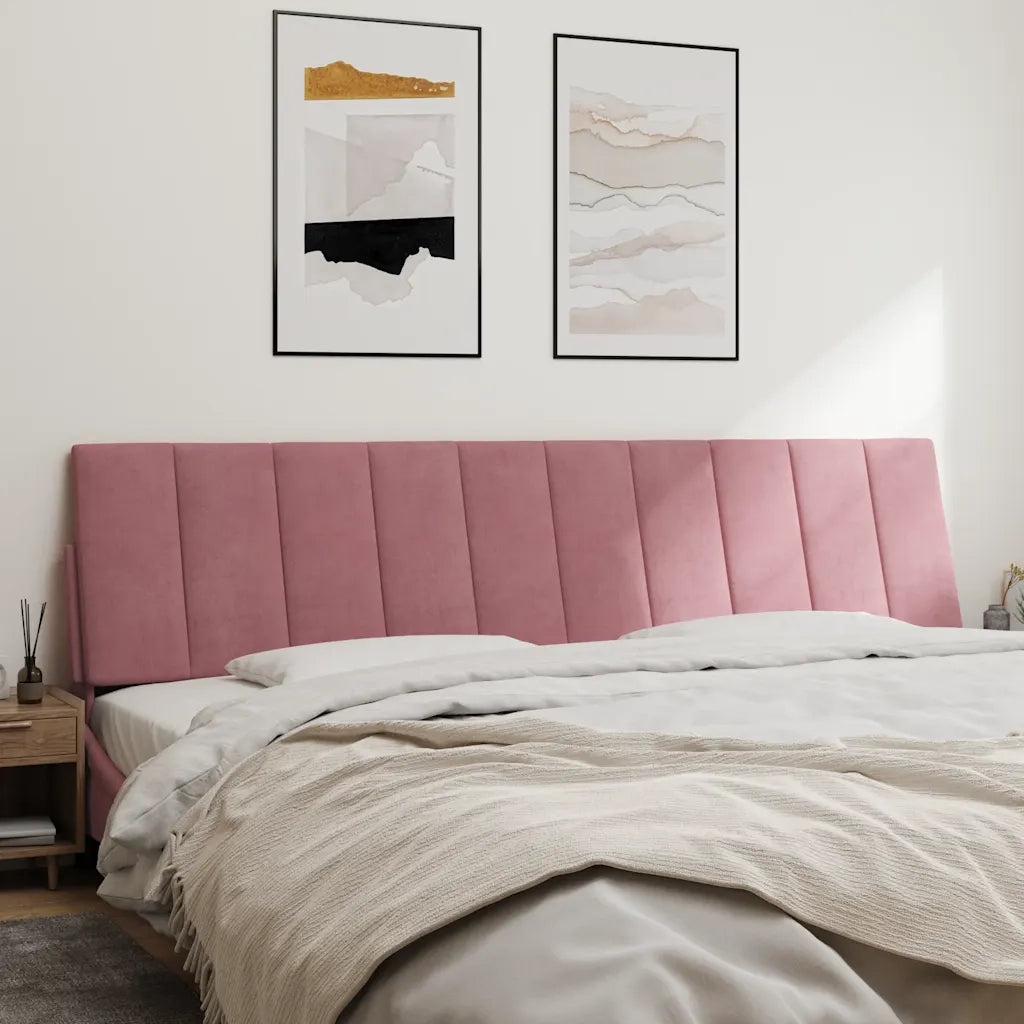 Cuscino Testiera Hanko Rosa 200 cm in Velluto CFW2459048
