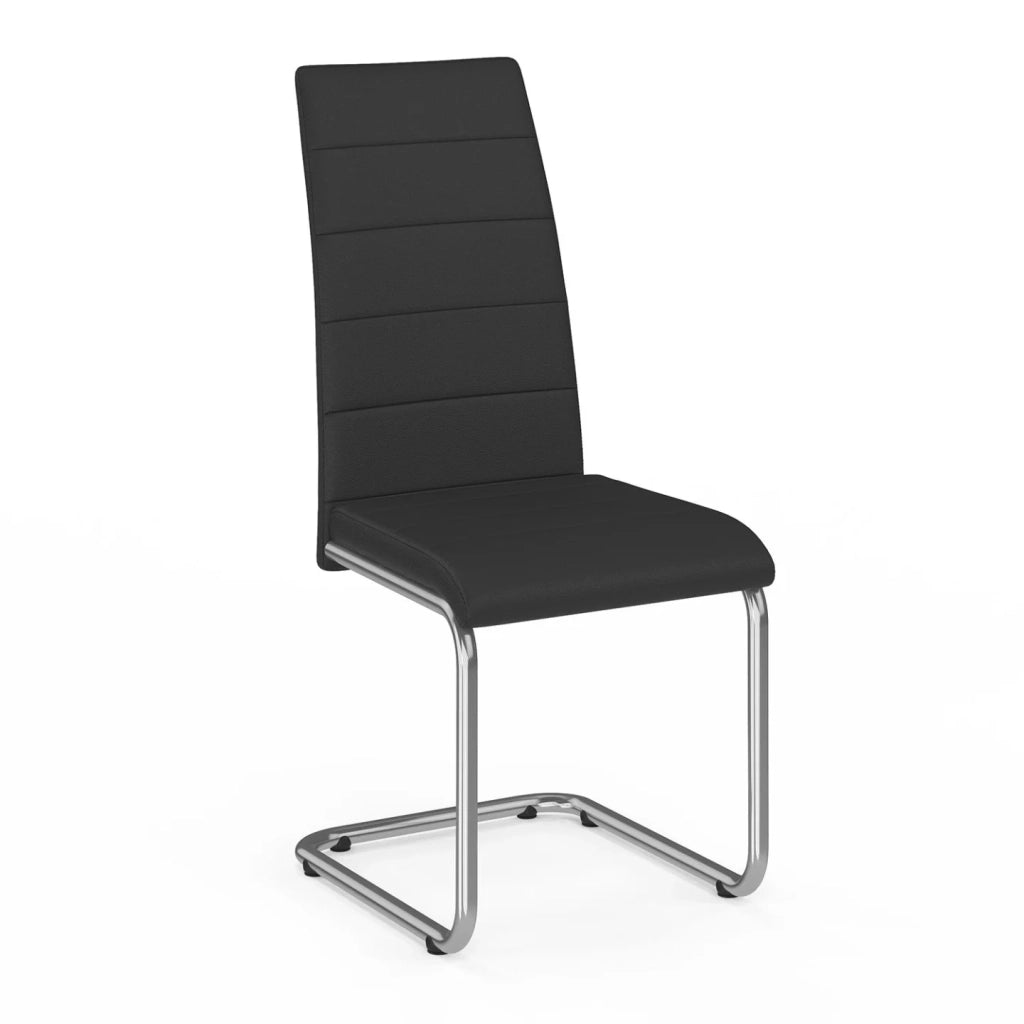 IDMarket - Set di 4 sedie da pranzo MIA nere
