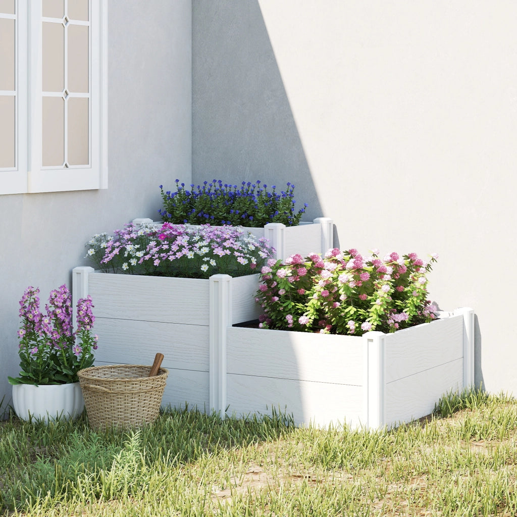 Letto rialzato 3 livelli impilabile ¨C Xylo ¨C giardino modulare plastica esterno
