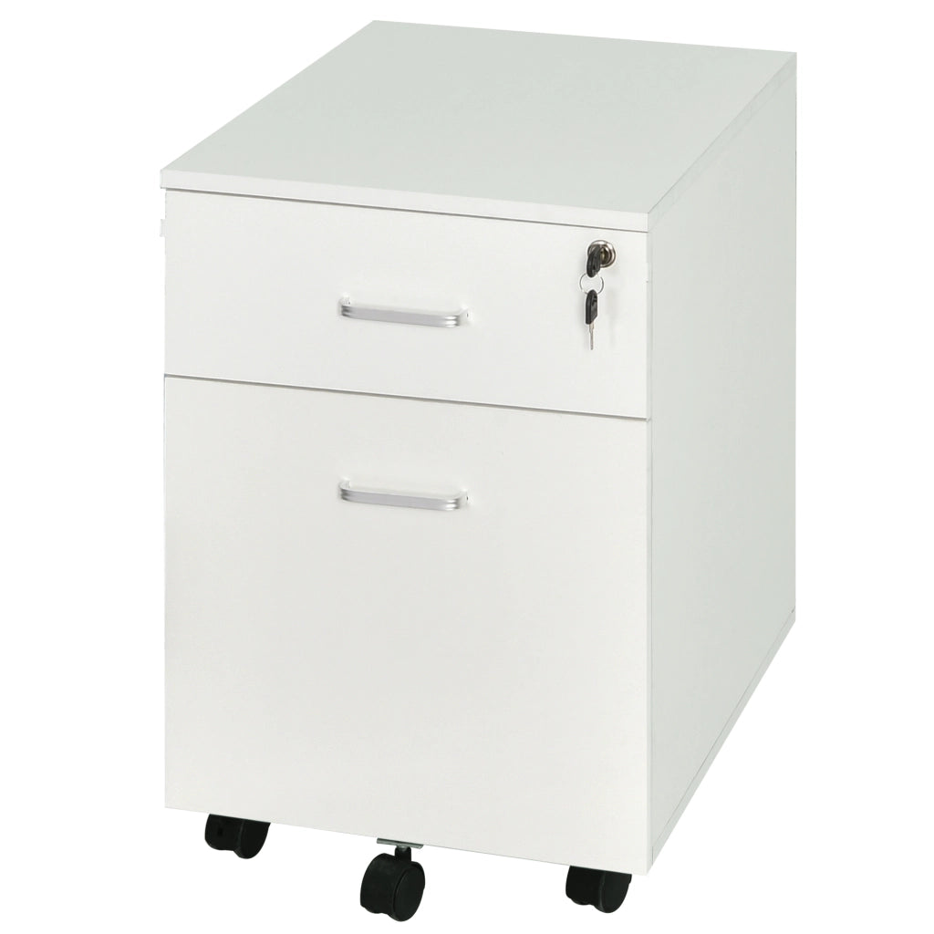 Cassettiera con Ruote per Ufficio ¨C zephmum ¨C 40x49x58 cm Bianco