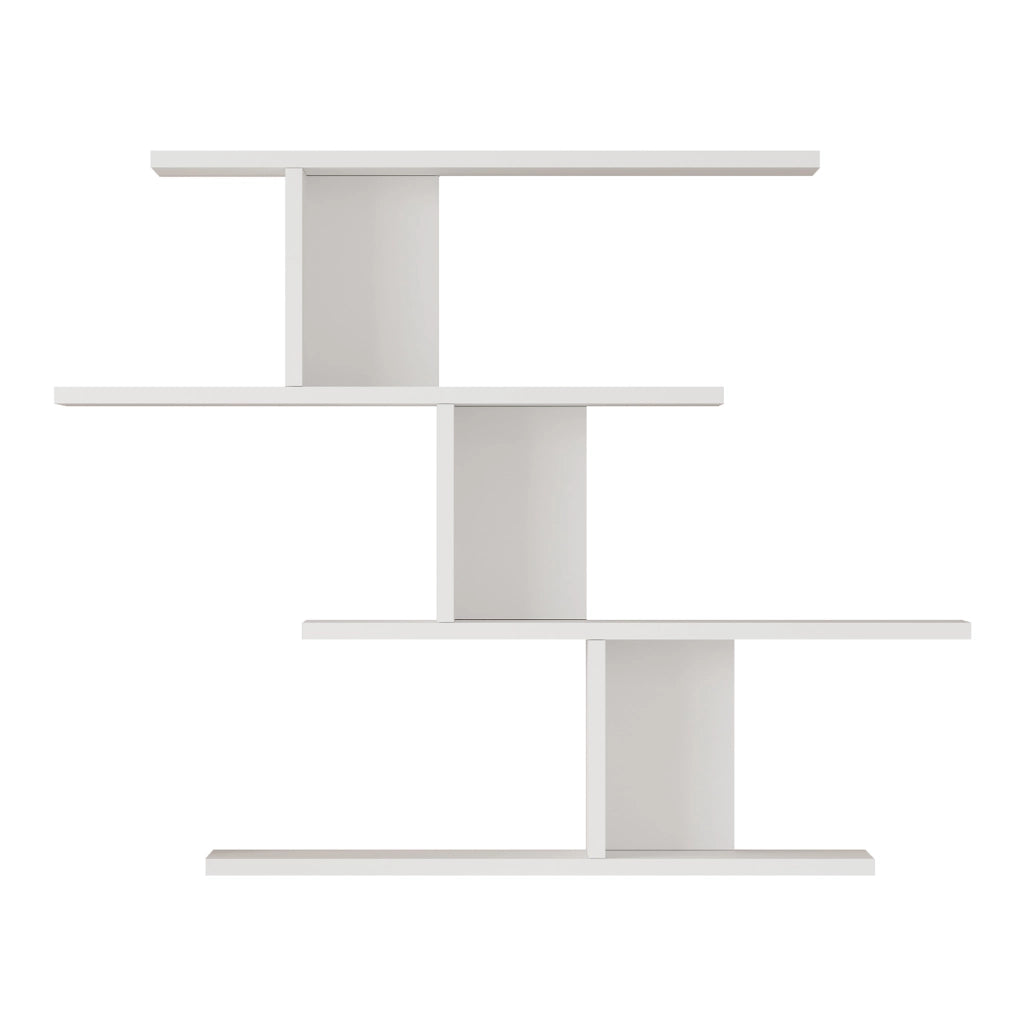Scaffale da Parete Hökkomi Libreria da Muro 78 x 99 x 15 cm Bianco [en.casa]