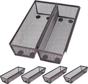 Organizzatore di carico per cucina - 6 pacchi - Organizzatore di cucina sottile con lato adattabile e piedini antiscivolo in gomma