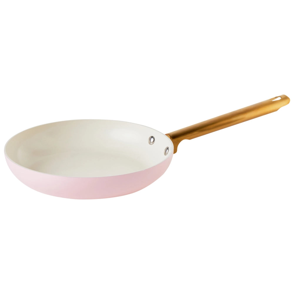 Set da cucina 7 pezzi e dimensioni con rivestimento in ceramica antiaderente in alluminio rosa