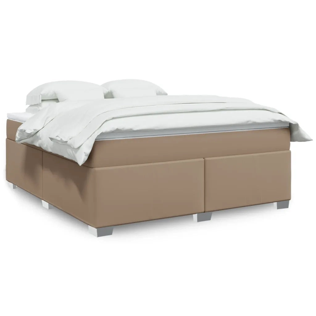 Giroletto a Molle con Materasso Cappuccino 180x200cm Similpelle 3285224