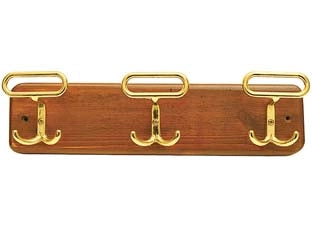 PORTABITI LEONZIO 3 POSTI NOCE/ORO- - cm.32x8,5h. - 2 pezzi