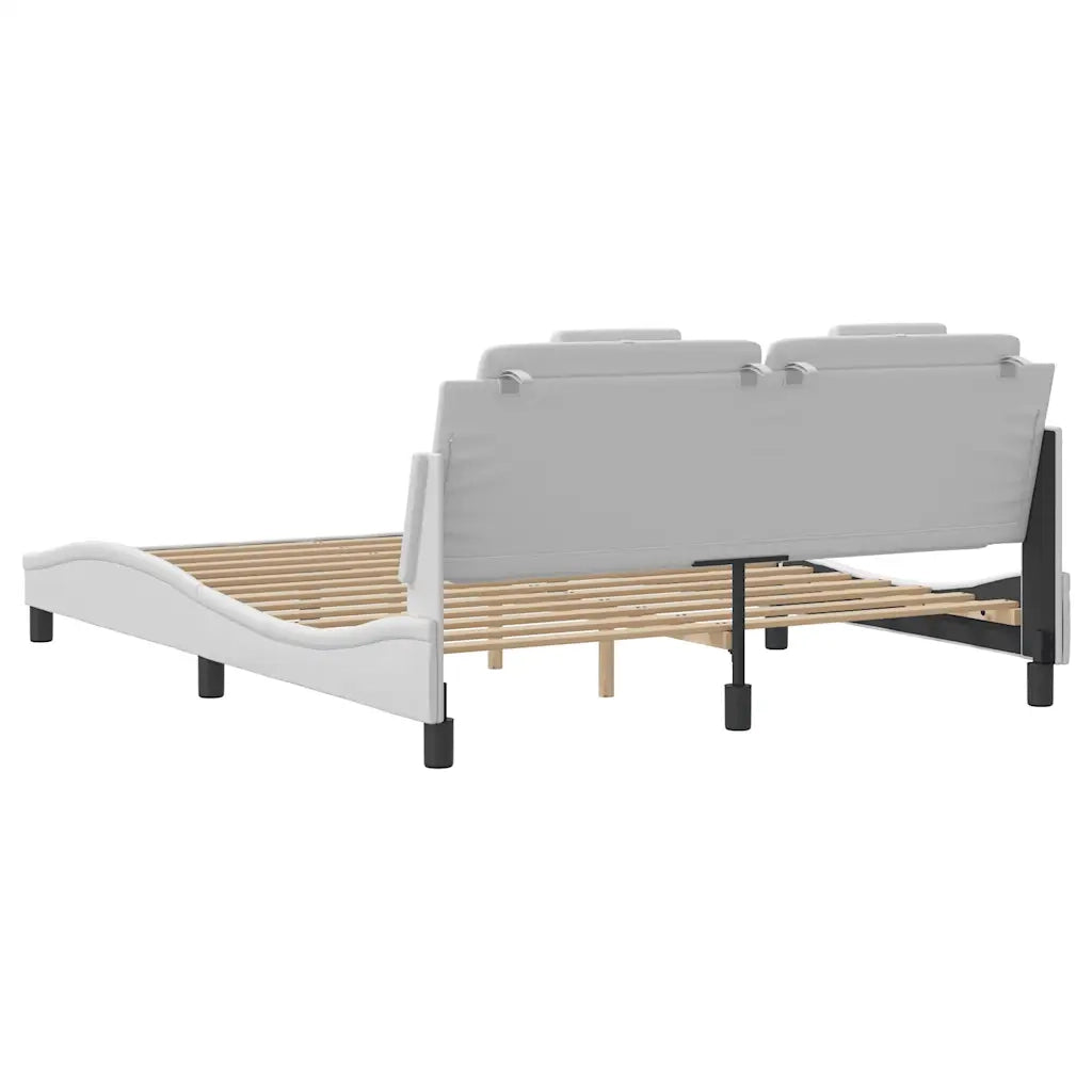 Giroletto Viana senza Materasso Bianco 160x200 cm in Similpelle 3208104