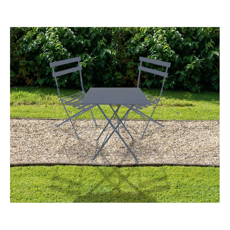 Set di 2 sedie pieghevoli BISTROT – Grigio