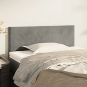Testiera Grigio Chiaro 100x5x78/88 cm in Velluto 345778