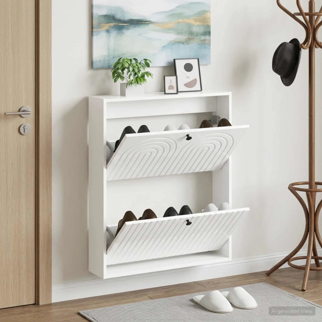 Mobiletto per Scarpe da Muro ALKMAAR 71 x 17 x 86 cm 896199