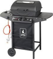 Griglia a Gas Premium con Bruciatori Senza Fiamma e Regolabili, Incluso Coperchio di Protezione - Ideale per il Piacevole Barbecue