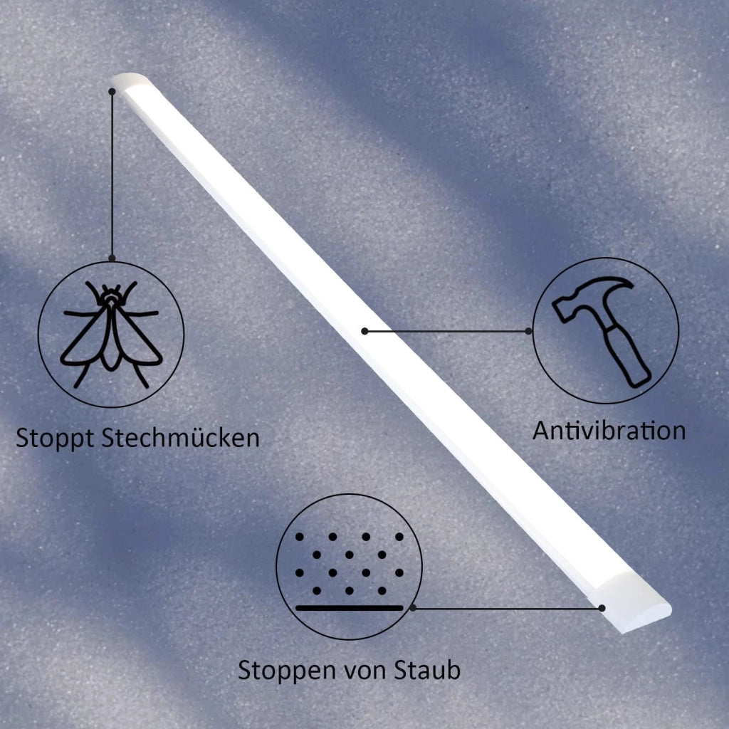 ZMH Lampada da soffitto base tubo LED piatto bianco neutro