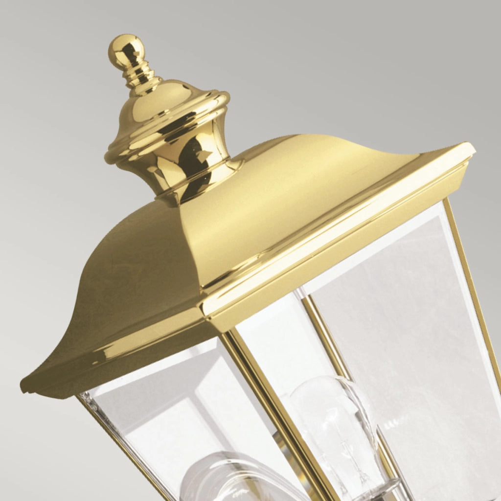 Applique esterna ottone lucido E27 60W Bay Shore Kichler