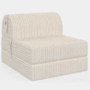 IDMarket - Sedia PALOMA in velluto a coste beige