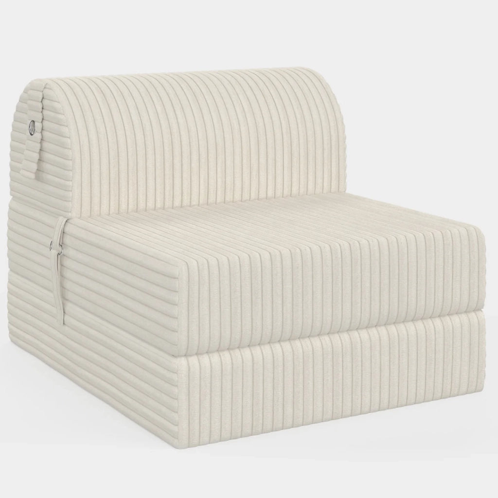 IDMarket - Sedia PALOMA in velluto a coste beige