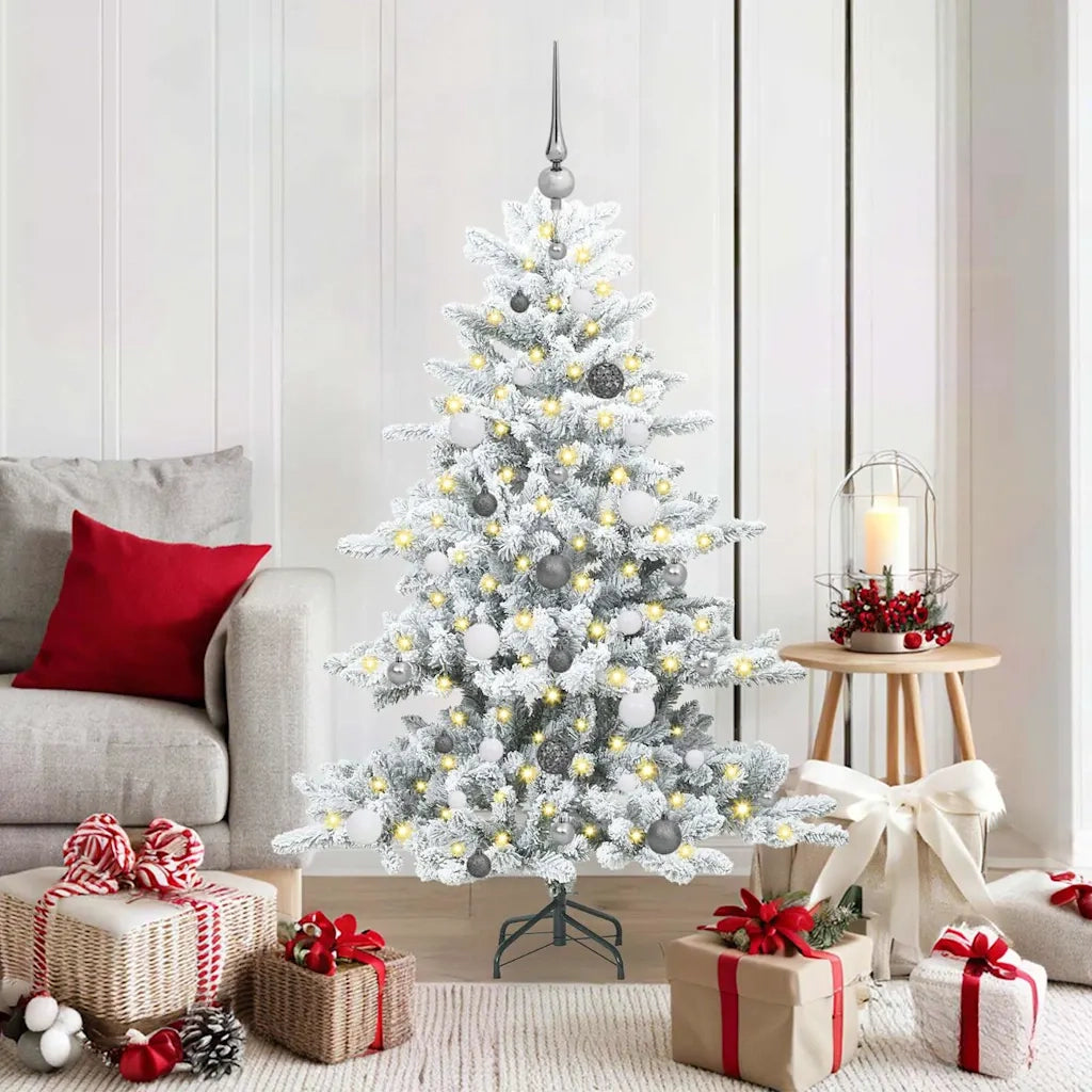 Albero di Natale Artificiale con Rami Pieghevoli Bianco 150 cm 3397704