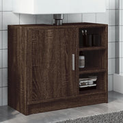 Mobile Lavabo-Armadietto da bagno Rovere Fumo 63x29x55 cm in Truciolare 273426