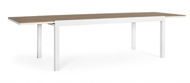 Tavolo Allungabile Elias 200-300x95 cm Bianco in Alluminio