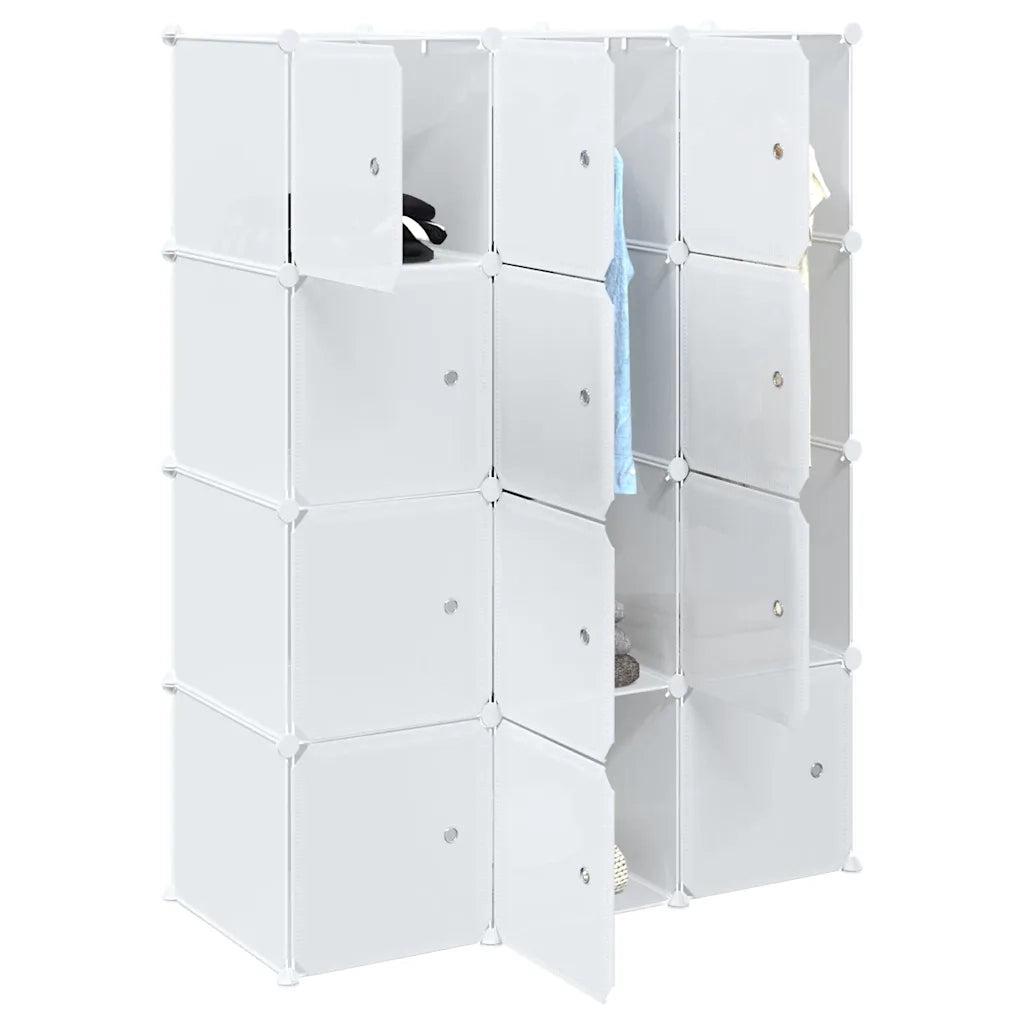 vidaXL Organizzatore Portaoggetti con 12 Cubi e Aste per Appendere PP