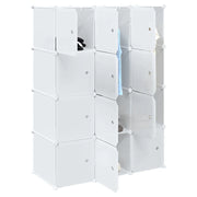 vidaXL Organizzatore Portaoggetti con 12 Cubi e Aste per Appendere PP