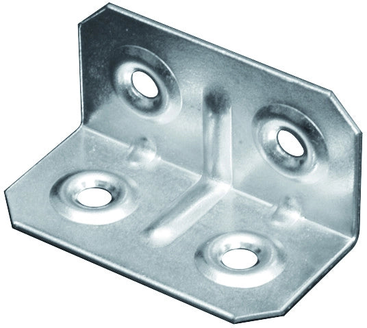 PIASTRINA DI GIUNZIONE ANGOLARE FERRO ZINCATO 100 PZ.  mm.40x25x25