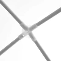 Gazebo da Giardino con Telaio in Acciaio per Esterno e Interno, 2.7x2.7m Bianco