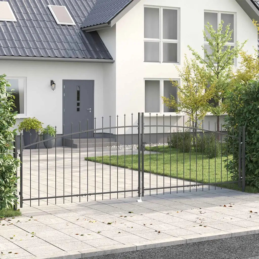 Cancello Doppio Woerden Grigio 400 x 174,5 cm Acciaio 42008856