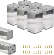 Sostegni per mobili regolabili in altezza 40x40mm - set di 6 - sostegni per cassetti in metallo 80mm - cromato - accessori per mobili