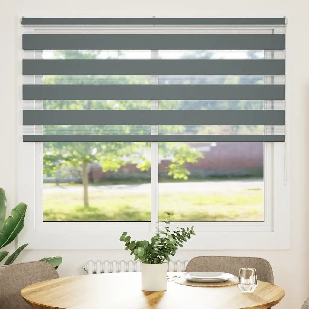 vidaXL Tenda a Rullo Zebra Larghezza Tessuto 160,9 cm Poliestere