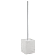 Scopino con ciuffo in setole d'appoggio in resina QU33 Gedy serie QUADROTTO Bianco