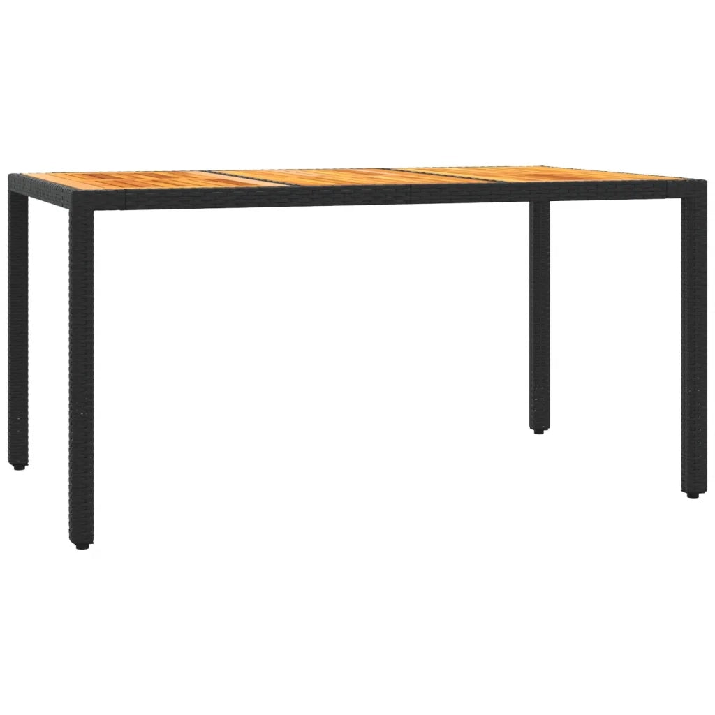 Set da Pranzo da Giardino 5 pz Nero con Cuscini in Polyrattan 3212044